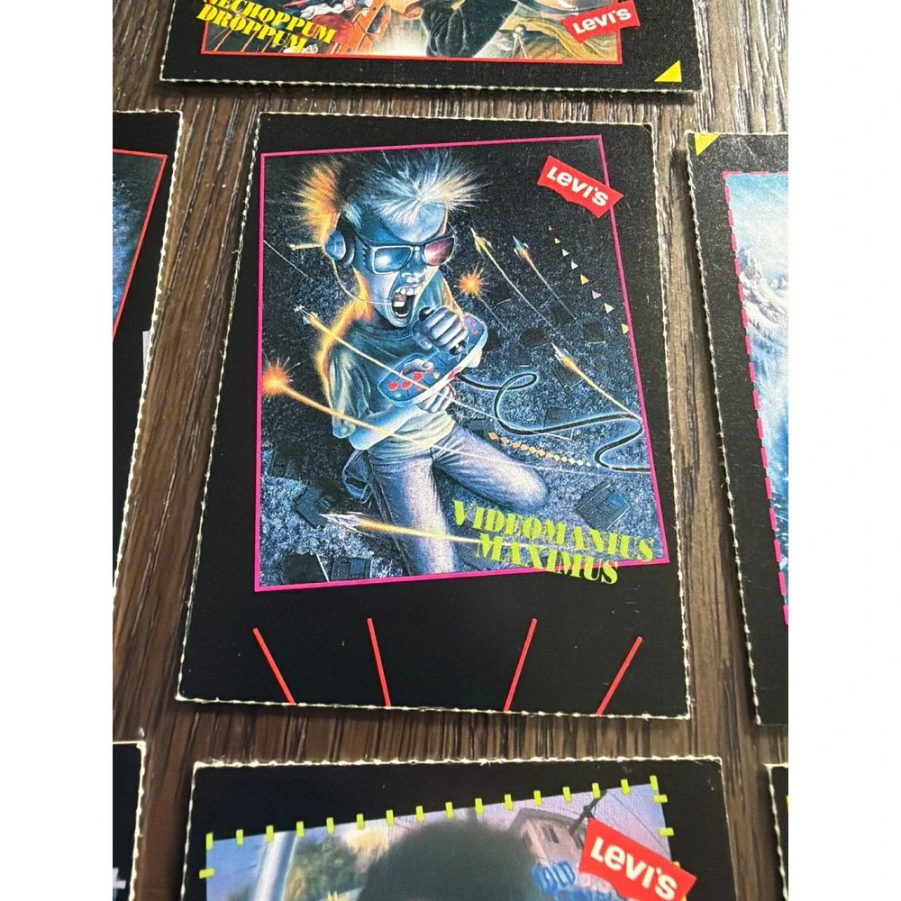 Vintage 1991 Levis Trading Cards Lot of‎ 7 Radical 90s Characters Promo Rare